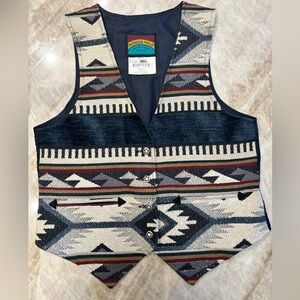 Vintage Pioneer Wear Southwestern Vest Men’s Medium | Made in USA Navajo
